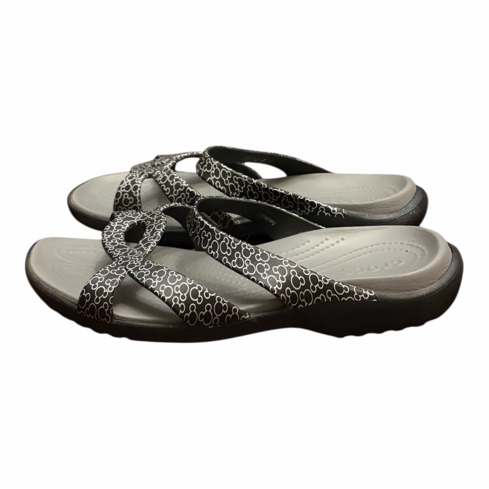 Crocs x Mickey Mouse Women's Meleen Twist Slide Sandals  Mickey Mouse Design.